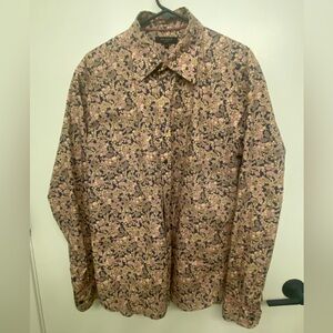 Ted Baker limited edition men's flowered shirt with velvet details